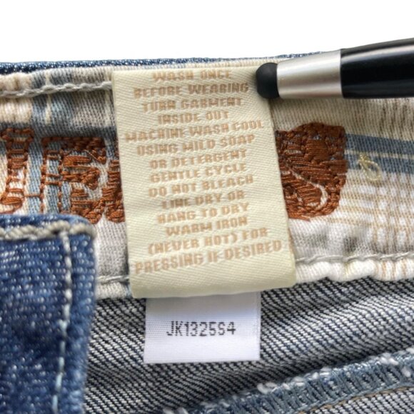 Zana Di Jeans Womens 0 Mini Denim Skirt Flap Pockets Thick Stitch Raw Hem y2k - Picture 10 of 13